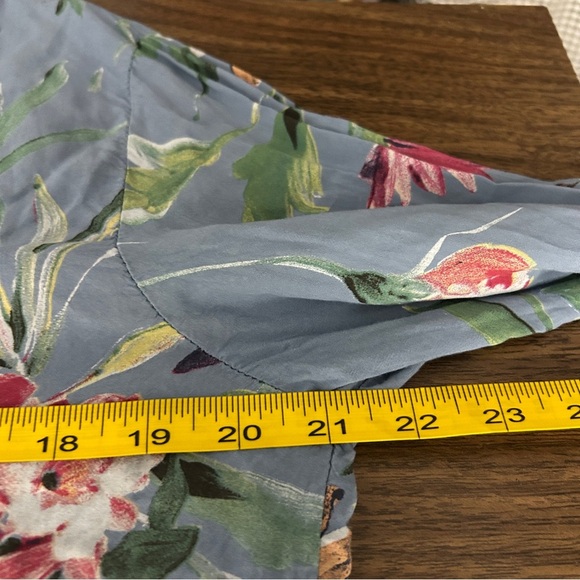 ❤️ Floral Made in Italy 🇮🇹 Button-Up Blouse - Blue L - Picture 8 of 10